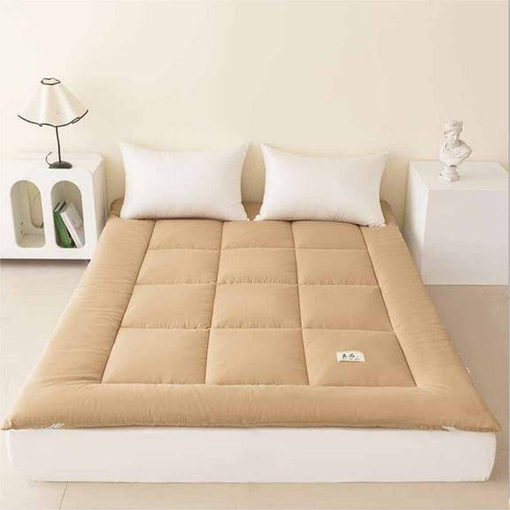 Vadktai Bed Mattress, Futon Mattress, Memory Foam Mattress, Extra Thick Folding Sleeping Pad, Breathable Floor Lounger Guest Bed for Camping Couch