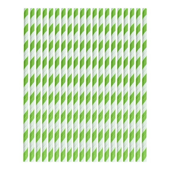 Vadktai Biodegradable Paper Straws, 100 Pack Assorted Rainbow Striped Smoothie Straws for Birthday, Wedding, Bridal and Baby Shower, Christmas Decorations and Party Supplies