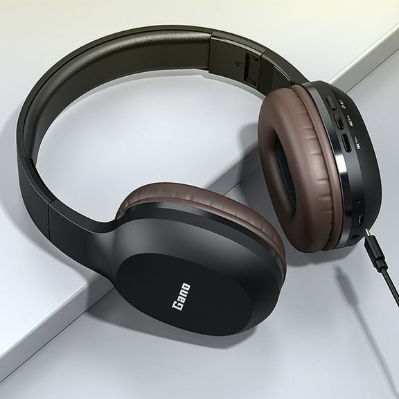 Vadktai Bluetooth Headphones Over Ear, Foldable Headphones Wireless Bluetooth Hi-Fi Stereo Deep Bass with EQ Modes, Adjustable Lightweight Headset, FM, SD/TF for Adults