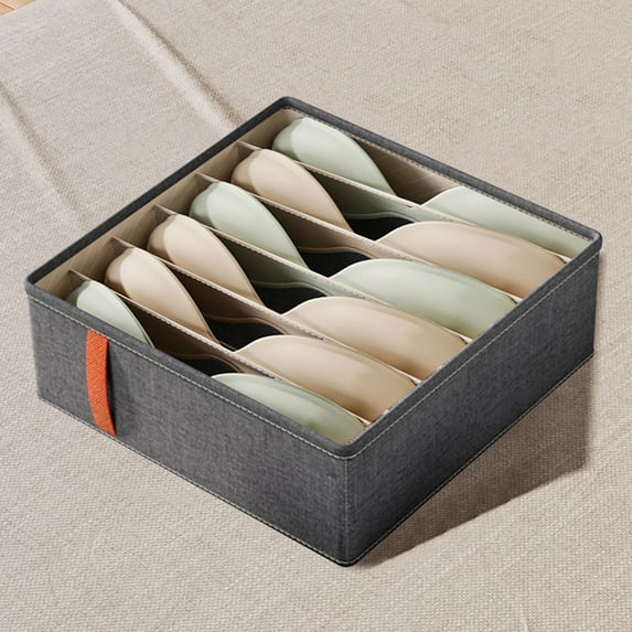 Vadktai Bra Socks Underwear Organizer, Foldable Closet Organizer, Drawer Soft Fabric Dresser Drawer Divider Bins for Bra Underwear Socks Ties Lingerie