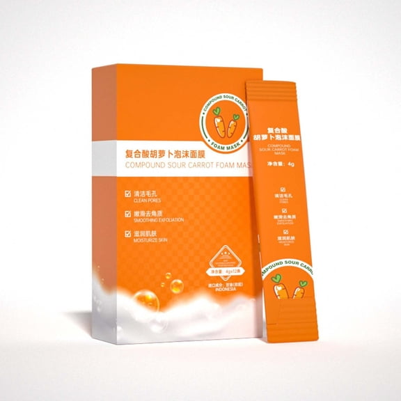 Vadktai Carrot Carotene Mask - Beta Carotene, Carrot Seed Oil Extract, For All Skin Type, Moisturizing and Soothing, For Sensitive Skin type, Redness Relief