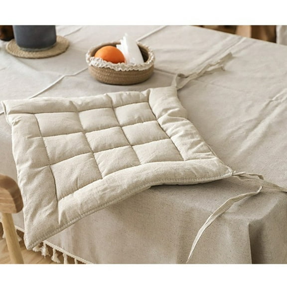 Vadktai Chair Cushions for Dining Chairs Chair Pads Cushion for Kitchen Office Tufted Textured Square Seat Cushion with Ties