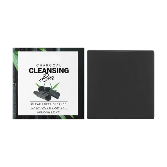 Vadktai Charcoal Soap | Natural Bar Soap for Face and Body | Detoxifying and Cleansing | Infused with Charcoal | Gentle for Men and Women
