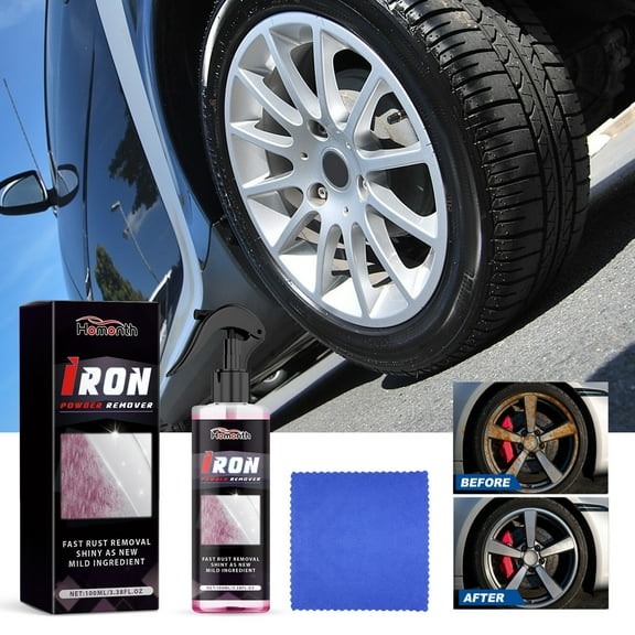 Vadktai Cleaner Powerful Wheel Cleaner, 100ML Non-Acid Wheel Cleaner, Perfect for Cleaning Wheels and Tires, Rim Cleaner & Brake Dust Remover