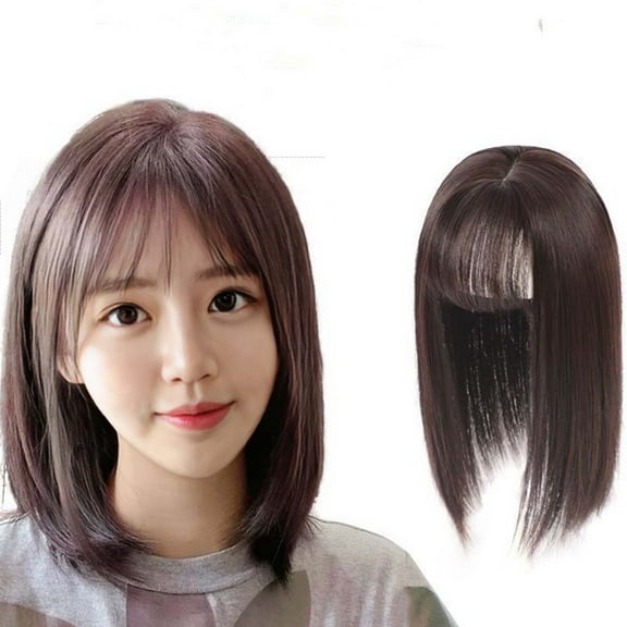 Vadktai Clip In Bangs Real Human Hair, Fake Bangs Hair Clip On Bangs Human Hair Wispy Bangs Clip In Bangs