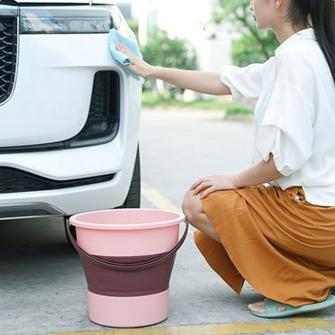 Vadktai Collapsible Bucket, Cleaning Bucket Mop Bucket Folding Foldable Portable Small Plastic Water Supplies for Outdoor Garden Camping Fishing Car Wash Space Saving