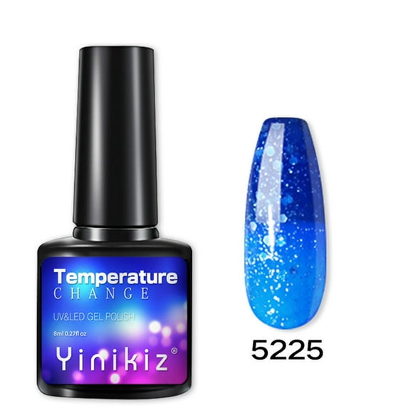 Vadktai Color Changing Gel Nail Polish, Mood Temperature Change Soak Off Nail Polish Gel DIY Home Salon LED Nail Art Manicure Gifts for Women Girl