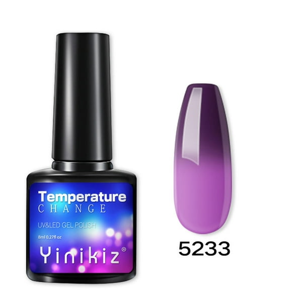 Vadktai Color Changing Gel Nail Polish, Mood Temperature Change Soak Off Nail Polish Gel DIY Home Salon LED Nail Art Manicure Gifts for Women Girl
