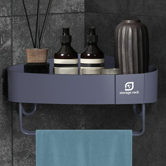 Vadktai Corner Shower Caddy, Adhesive Shower Organizers, Rustproof Shower Shelves with 2 Hooks, Bathroom Organizers and Storage Racks, Space-Saving