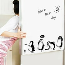 Vadktai Cute Penguin Wall Decals for Nursery and Kids Room, Removable PVC Wall Stickers with Have a Nice Day Quote