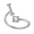 thumbnail image 1 of Vadktai Initial Rings, Initial Letter Ring for Women, Silver Stackable Alphabet Rings, Adjustable Pinky Ring, Cute Dainty Finger Rings, Valentine's Day Birthday Gifts for Her, Alphabet A-Z, 1 of 1