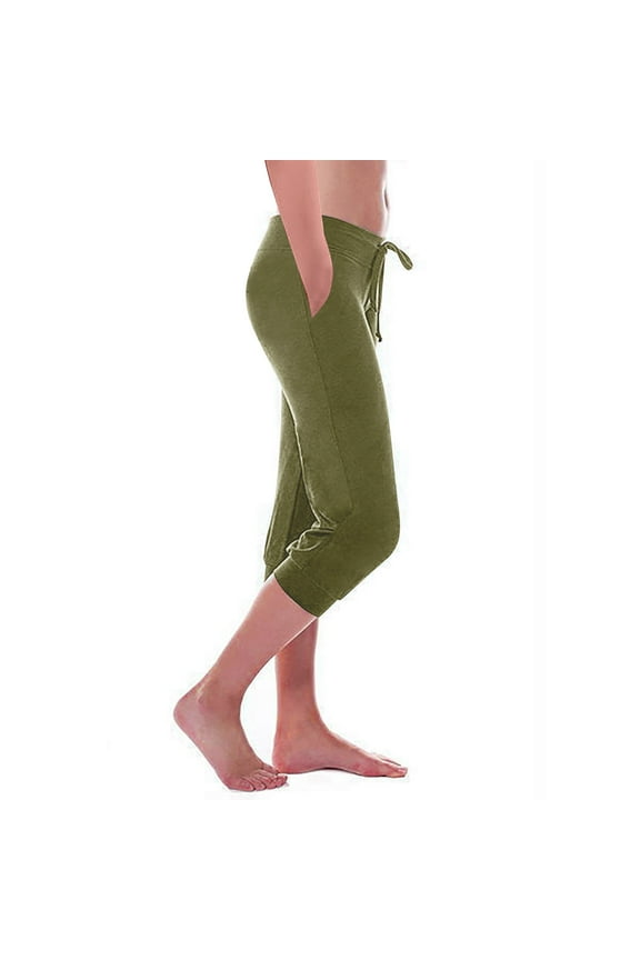 Plus Size Capri Pants for Women High Waist Tummy Control Yoga Leggings Workout Running Stretch Tights