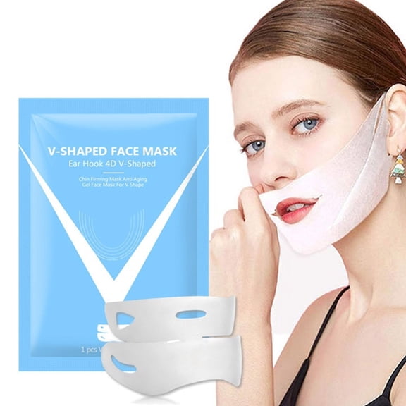 Vadktai Double Chin Mask Reusable, 10PCS Double Chin Mask, V Line Lifting Mask for All Skin Types, Lifting Face Mask for Firming the Face