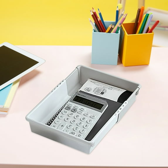 Vadktai Drawer Organizers, Desktop Retractable Organizer, Expandable Desk Drawer Organizer, Plastic Storage Bins, Dresser Organizer for Nursery, Bathroom, Kitchen, Makeup, Office