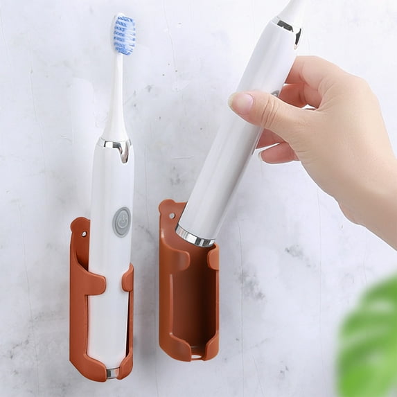 Vadktai Electric Toothbrush Holder, Wall Toothbrush Holder Eco-Friendly Mighty Toothbrush Holder for Bathroom No Drilling
