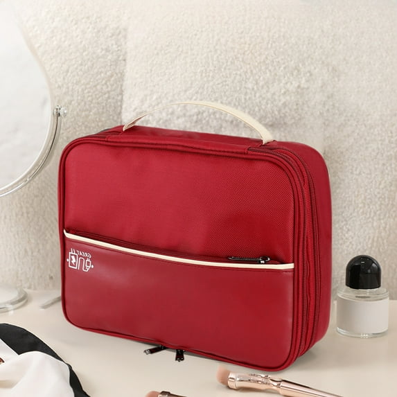 Vadktai Electronic Bag, Travel Cable Accessories Bag, Waterproof Double Layer Electronics Organizer, Portable Storage Case for Cable, Cord, Charger, Phone, Adapter, Power Bank, Hard Drives