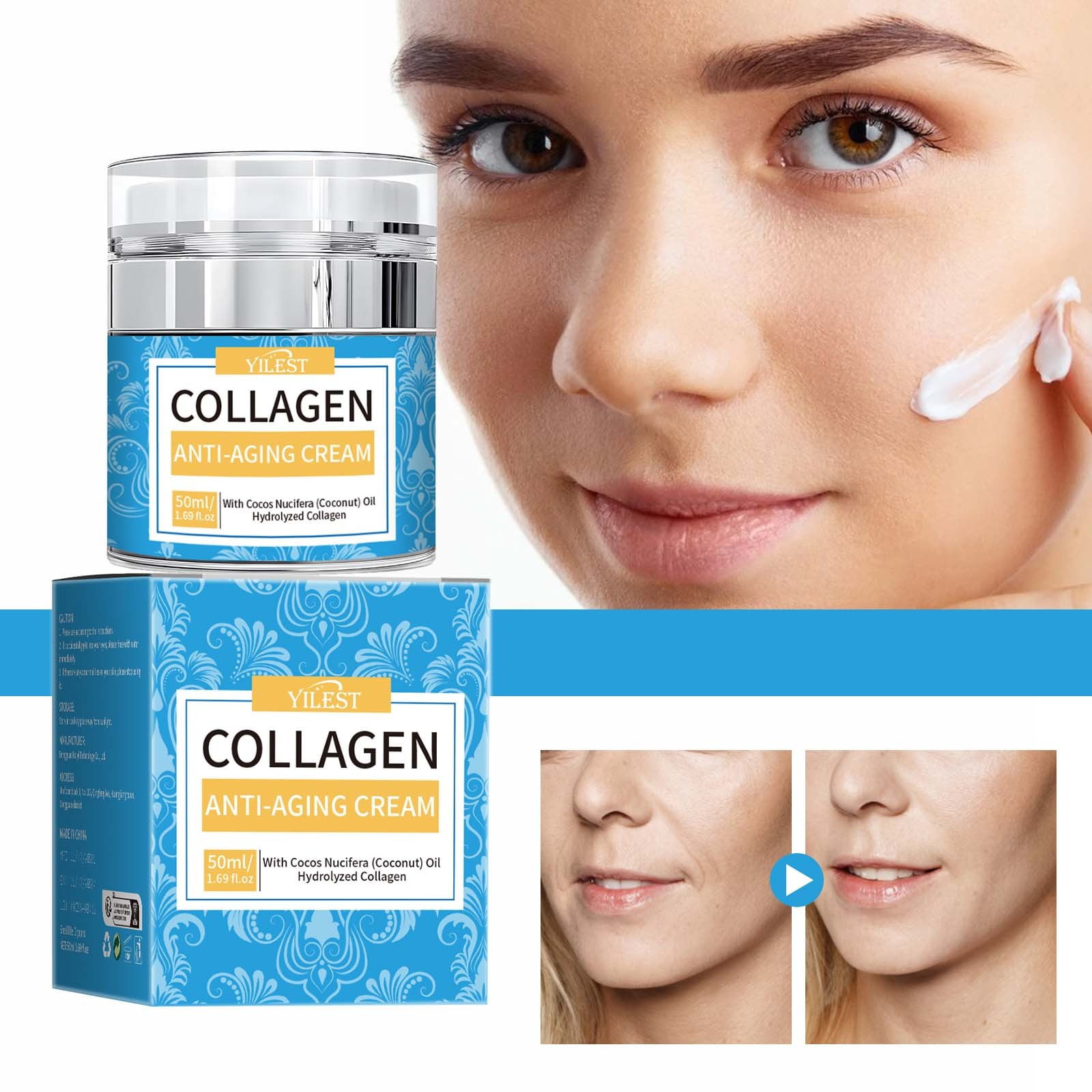 Vadktai Face Moisturizer for Women, Collagen Retinol Cream for Face