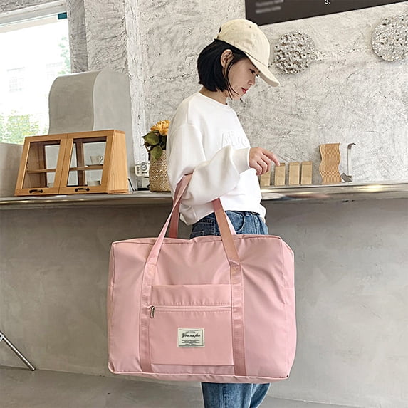 Vadktai Foldable Travel Duffel Bag, Tote Carry on Luggage Sport Duffle Weekender Overnight for Women and Girls