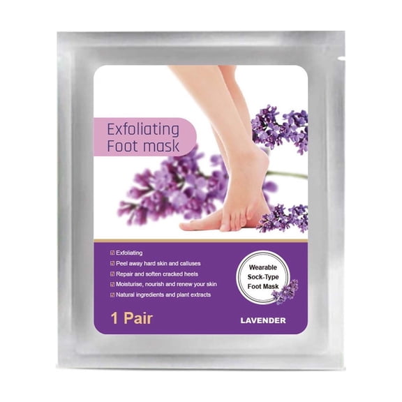 Vadktai Foot Peeling Mask, Exfoliant for Peeling Off Calluses, Exfoliator for Dry Dead Skin, Callus, Repair Rough Heels Soft Smooth Touch (Lavender)