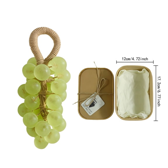 Vadktai Grape Soap on a Rope, Handcrafted Grape Cluster Shaped Soaps, Lasting Fragrance Natural Cold Process Artisan Soaps for Hand Washing, Air Freshening & Decorative