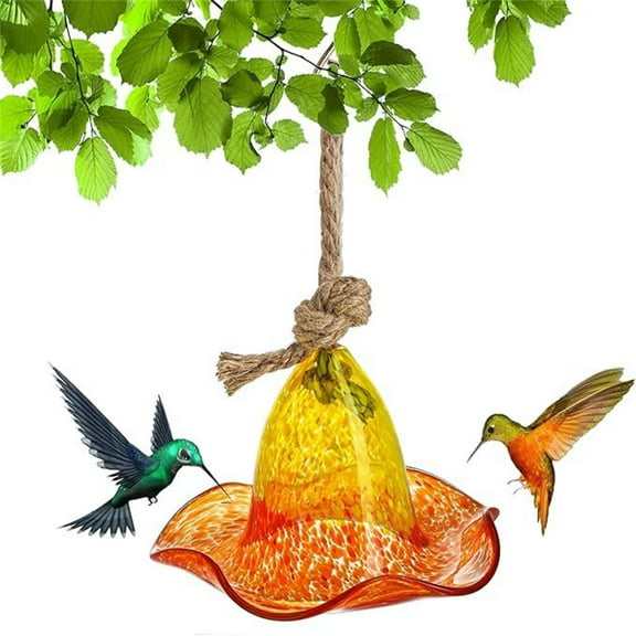 Vadktai Hanging Wild Bird Feeder, Outdoor Plastic Bowl Bird Bath for Garden,Yard and Patio, Pretty Gift Idea Make Your Garden Unique and Warm