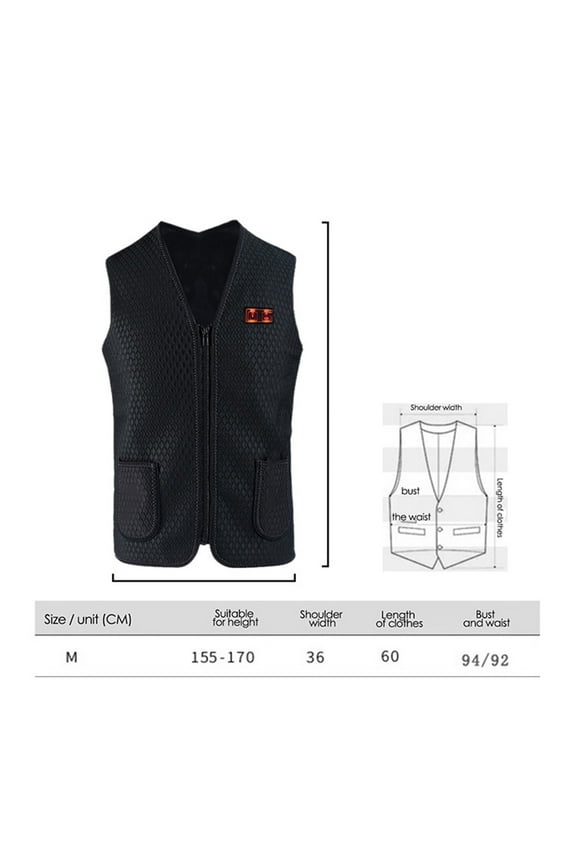 Heated Vest for Men, Warming Vest, Heated Hunting Vest, BATTERY NOT INCLUDED, Electric Heated Vest, S