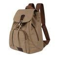 thumbnail image 1 of Vadktai High Capacity Canvas Backpack for School College Hiking Travel, Vintage Backpack Trim Casual Bookbag, Men Women Laptop Travel Rucksack, 1 of 7