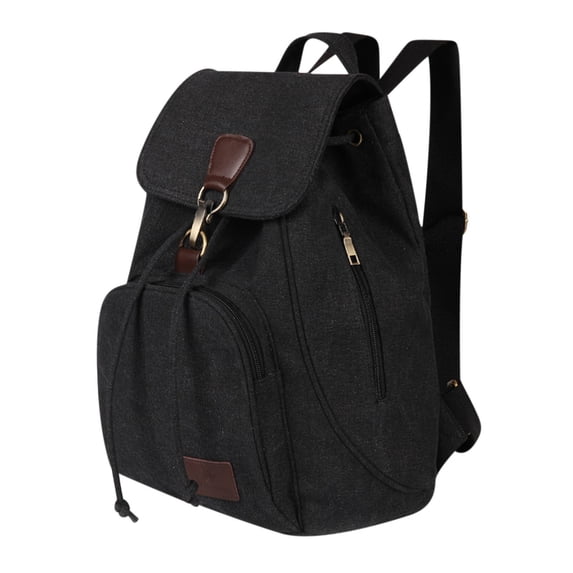 Vadktai High Capacity Canvas Backpack for School College Hiking Travel, Vintage Backpack Trim Casual Bookbag, Men Women Laptop Travel Rucksack