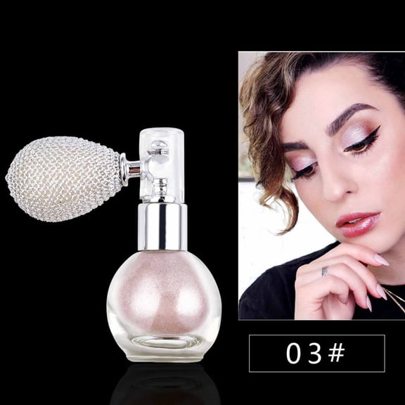Vadktai Highlighter Powder Spray, Glitter High Gloss Spray, Shimmer Sparkle Powder Makeup Spray, for Face Body Cosmetic