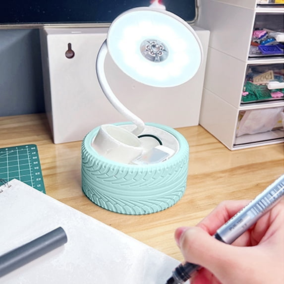 Vadktai LED Desk Lamp, Rechargeable Lamp Foldable & Portable Light, 3 Brightness Dimmable Small Desk Lamp Wireless Reading Lamp for Office Home