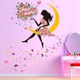 thumbnail image 1 of Vadktai Lovely Girl Colorful Butterfly Wall Stickers, Good Night Art Wall Decals Stick for Nursery Kids Baby Living Room Bedroom Children's Room Decorations, 1 of 3