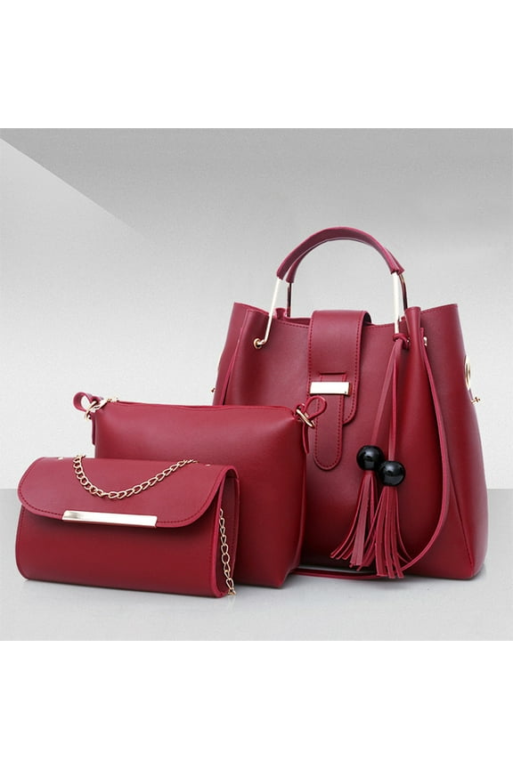 Mini Leather Backpack Purse 3-Pieces, Fashion Bowknot Zipper Bags, Cute Casual Travel Daypacks for and Women