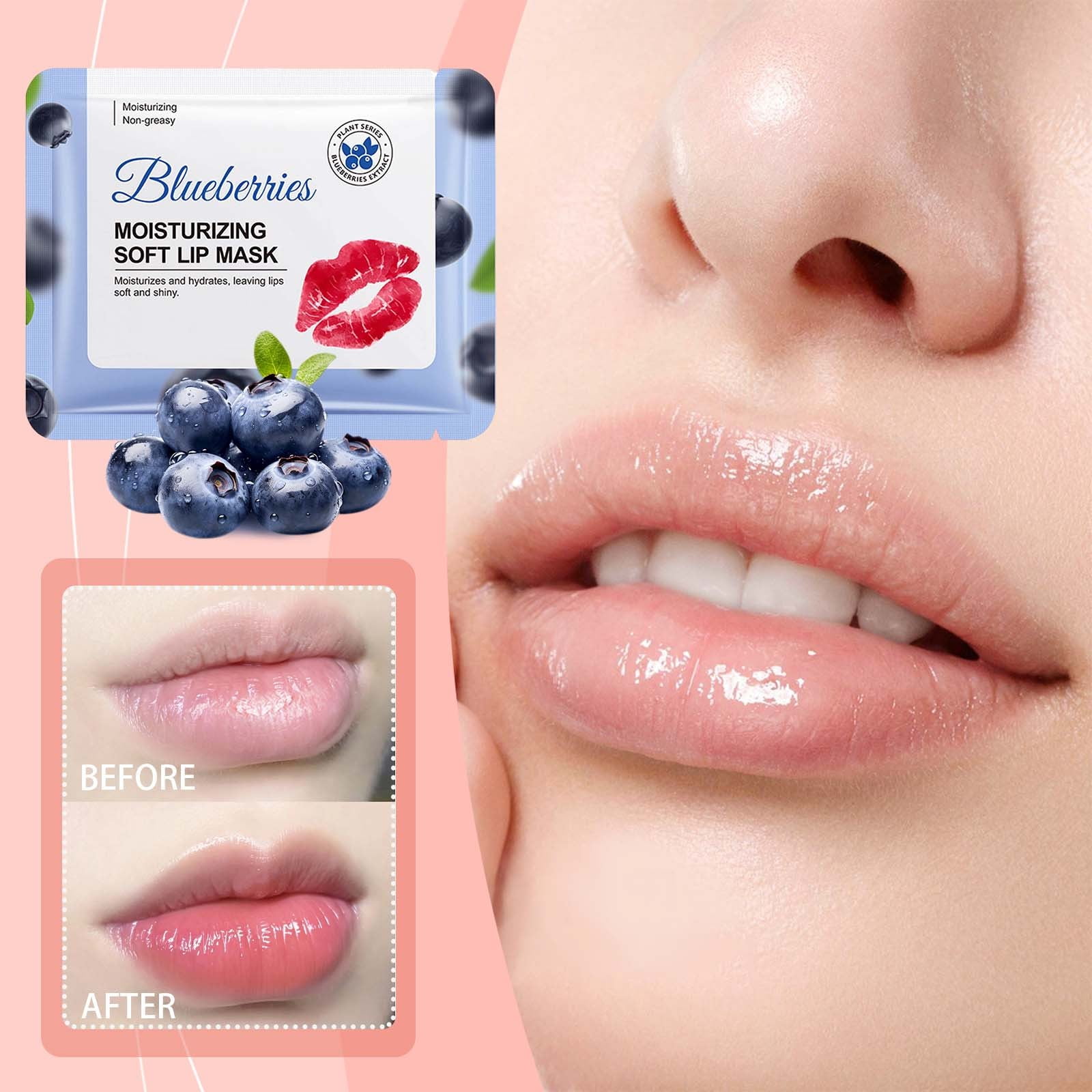 Vadktai Moisturizing Collagen Lip Mask - Crystal Mouth Care Pads Mask ...