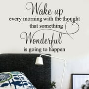 Vadktai Motivational Art Quotes Wall Decals, Inspirational Sayings Words with Dots Wall Stickers, Removable Sign Wall Mural for Bedroom, Living Room, Home Decoration