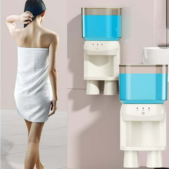 Vadktai Mouthwash Dispenser for Bathroom, Wall Mounted Mouthwash Dispenser Automatic with Magnetic Cups, Perfect for Kids and Adults