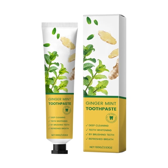 Vadktai Organic Ginger & Mint Toothpaste | 100 g | Everyday Use | Fights Dental Bacteria & Bad Breath | Toothpaste for Adults & Kids