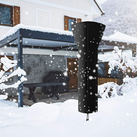 Vadktai Patio Heater Cover Waterproof with Zipper, Outdoor Patio Propane Heater Cover for Any Season, Round Patio Heater Cover for Bad Weather