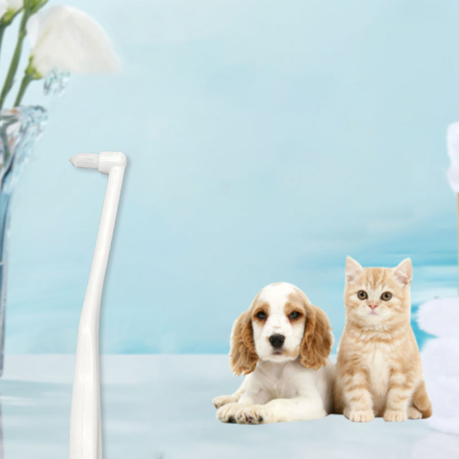 Vadktai Pet Dog Toothbrush, Extra Soft Dog & Cat Toothbrushes Dental