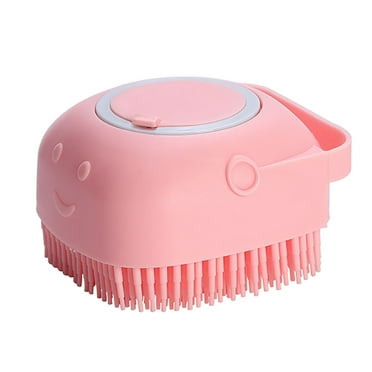 Vadktai Pet Grooming Bath Massage Brush with Soap and Shampoo Dispenser Soft Silicone Bristle for Long Short Haired Dogs Cats Shower