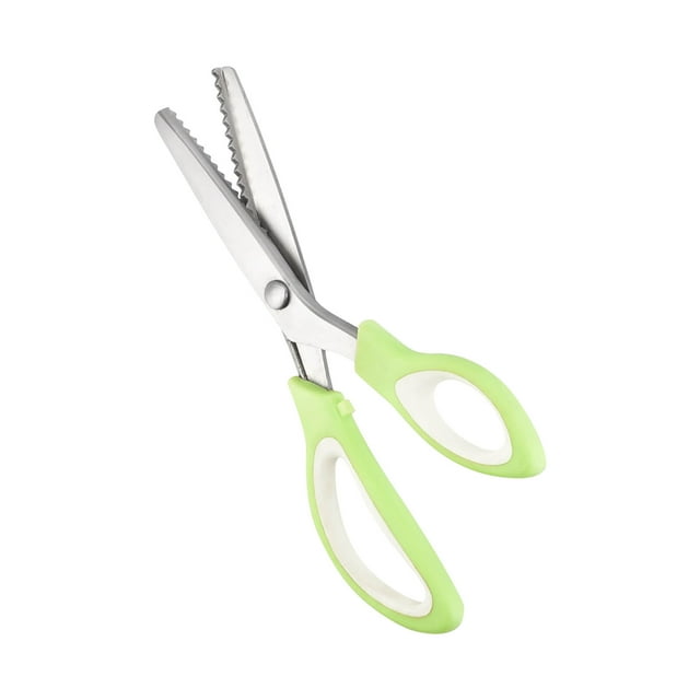 Vadktai Pinking Shears Comfort Grips Crafts Zig Zag Cut Sewing Scissors, Professional Handheld Dressmaking