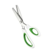 Vadktai Pinking Shears Comfort Grips Crafts Zig Zag Cut Sewing Scissors, Professional Handheld Dressmaking