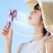 Vadktai Portable Handheld Misting Fan, Rechargeable Battery Operated Spray Mist Fan, Water Mist Fan, Outdoors Misting Personal Cooling, Cooling Fans for Makeup Travel