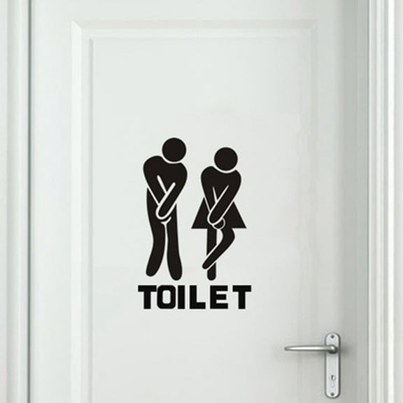 Vadktai Removable Man Woman Toilet WC Sign, Door Accessories Wall Sticker Home Decor for Kids Living Room Home Decoration