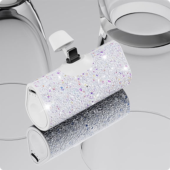 Vadktai Resin Drill Pocket Capsule Pocket Charging Bao Diamond Inlaid Fast Charging Gift Mini Compact Mobile Power