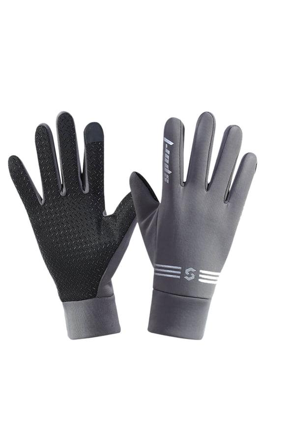 Running Gloves, Cycling Winter Gloves Men Women, Touchscreen Anti Slip Grip Lightweight Thickened Fleece Lining Windproof Outdoor Hiking Driving Thermal Workout Training Gloves