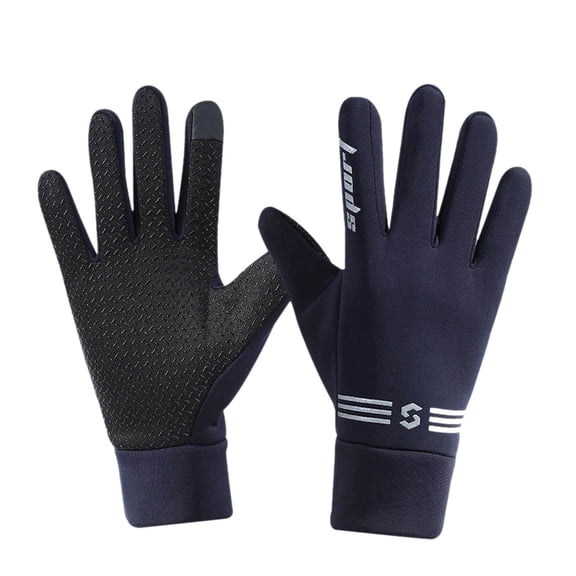 Vadktai Running Gloves, Cycling Winter Gloves Men Women, Touchscreen Anti Slip Grip Lightweight Thickened Fleece Lining Windproof Outdoor Hiking Driving Thermal Workout Training Gloves