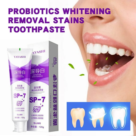 Vadktai SP-7 Ultra Whitening Toothpaste, SP-7 Probiotics Whitening Toothpaste, Fresh Breath, Stain Removing, 120g