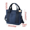 thumbnail image 1 of Vadktai Small Canvas Tote Bag with Zipper, Multi Pocket Shoulder Crossbody Handbag Bag with Compartments for Work, 1 of 7