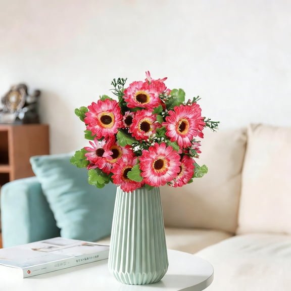 Vadktai Snowflake Sunflower Artificial Flower For Living Room Decoration Fake Flower Bouquet