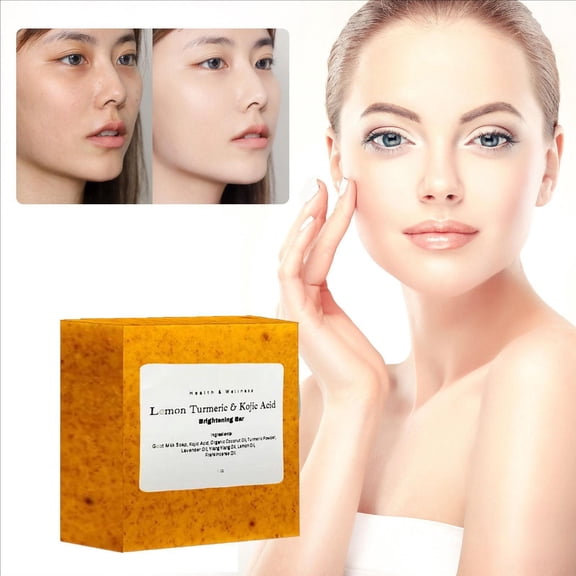 Vadktai Soap Lemon Turmeric Soap Tablets Cleansing Turmeric Soap Facial And Body Shower Soap Firming Pores And Removing Pigments
